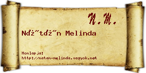 Nátán Melinda névjegykártya