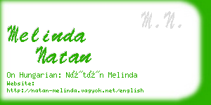 melinda natan business card